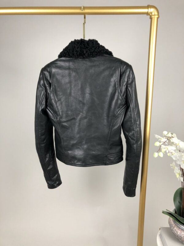 Balenciaga Black Shearling and Lambskin Jacket Size 40 (UK 8)