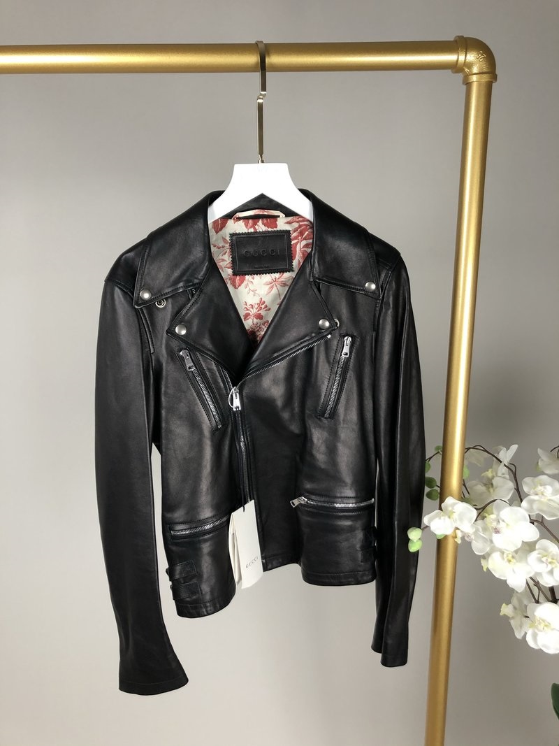 Leather jacket Gucci Black size 36 IT in Leather - 36752812